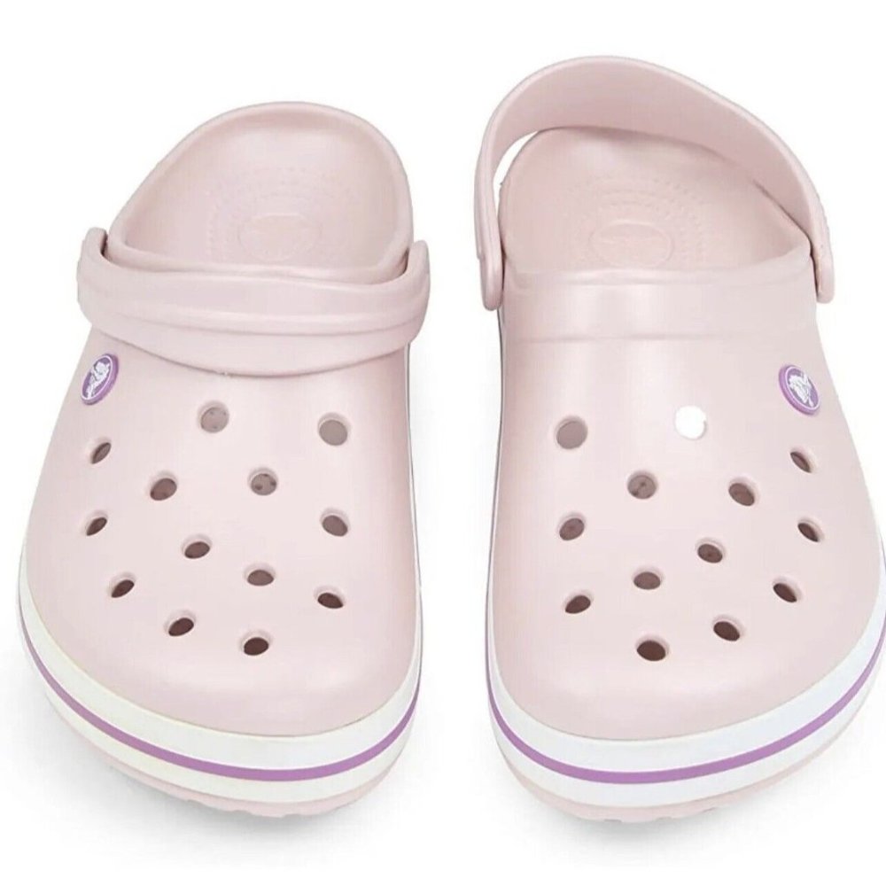 Crocs Crocband Clog Shoes, Pearl Pink/Wild Orchid, Mens 10 US M / Womens 12 US M - Picture 3 of 6